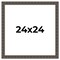 24x24 Modern Bamboo Picture Frame with UV-Resistant Acrylic & Acid Free Backing, Available in 5 Finishes - Gold, Silver, Brown, Black, and Natural